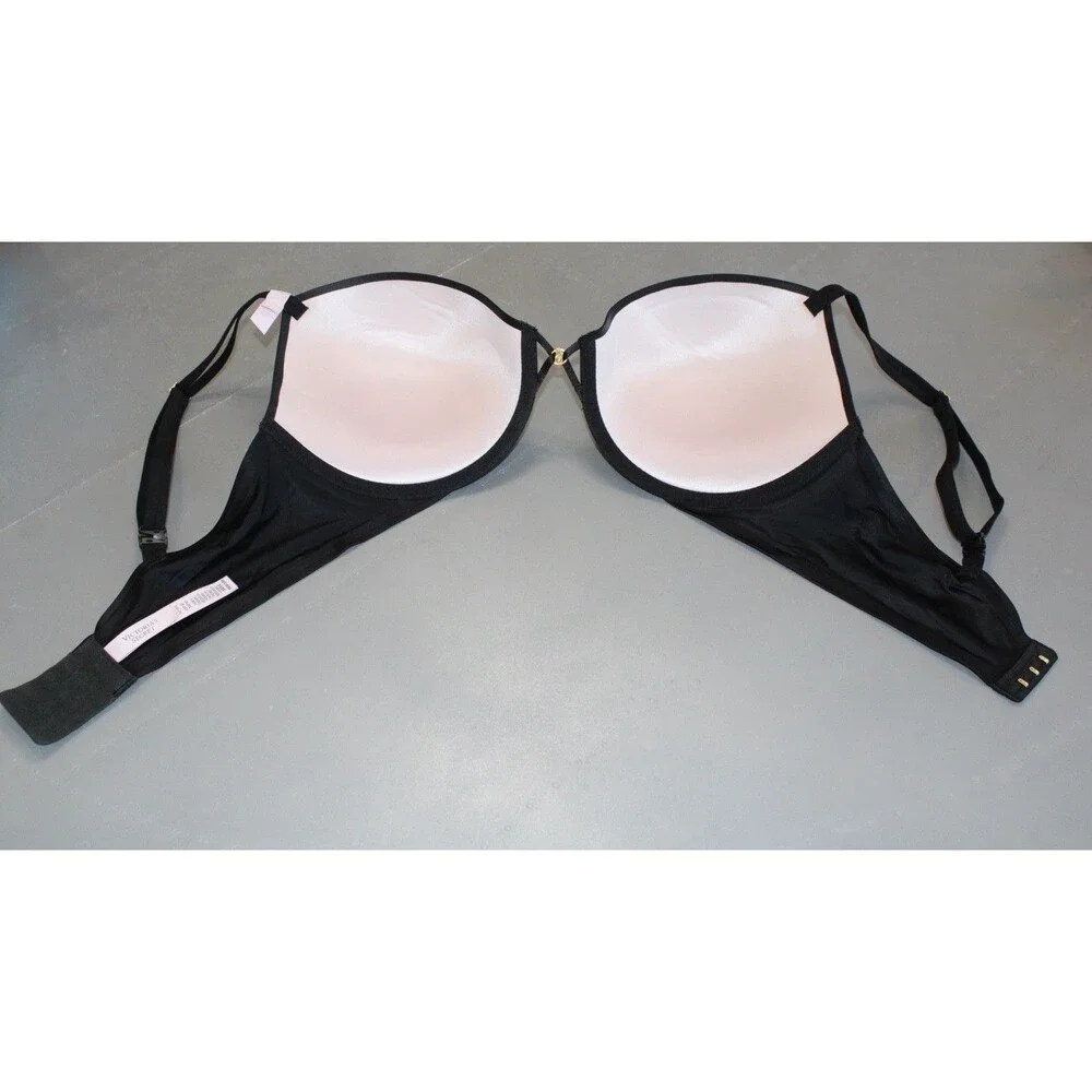Victoria’s‎ Secret Very Sexy Push Up Bra Size 36DD Black Plunge Underwire Smooth